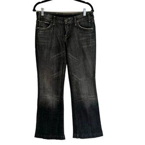 Women's Citizens of Humanity Flare Distressed‎ Gray/Black Jeans Size 29